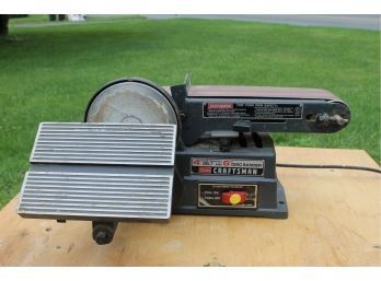 Sears Craftsman 4' Motorized Belt And 6' Disc Sander