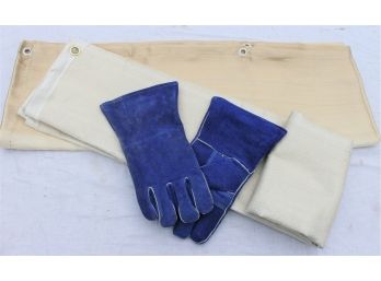 Asbestos Shields With Welding Gloves