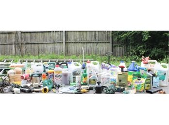 Miscellaneous Lot Of Gardening Chemicals And Sprayers