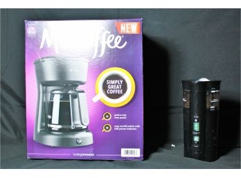 Mr. Coffee 12 Cup Coffee Maker In Box Never Opened With Mr. Coffee Grinder