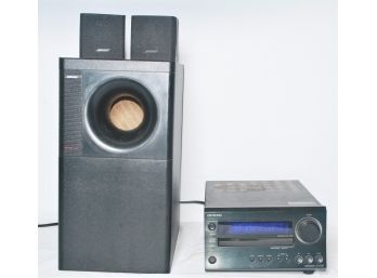 Bose Acoustimass 3 Series IV Speaker System With Onkyo CD Receiver Model Number CR-325er