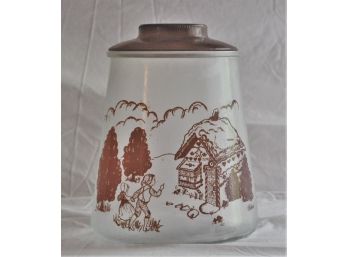 Vintage Bartlett And Collins Hansel And Gretel Cookie Jar And Lid Pokee Gingerbread House