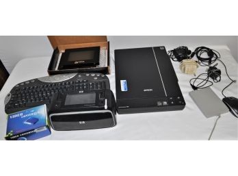 Lot Of Various Computer Accessories Including Keyboard, Mouse, Printer, Scanner Etc