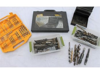 Mixed Drill Bit Lot With Super Steel Titanium Coated Drill Bits And More