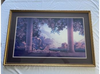 Framed Print Of Maxfield Parrish 'Daybreak'.