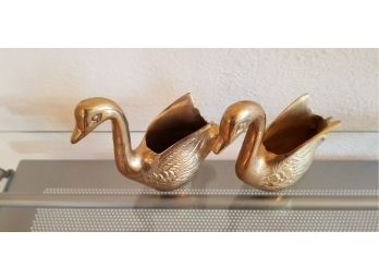 Pair Of Brass Ducks