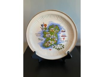 Plate With Map Of Ireland.