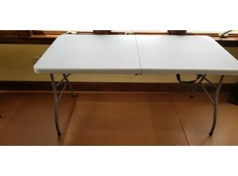 White Folding Utility Table