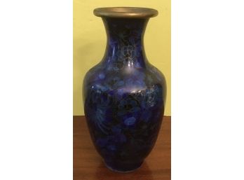 Vintage Blue Cloisonne Vase