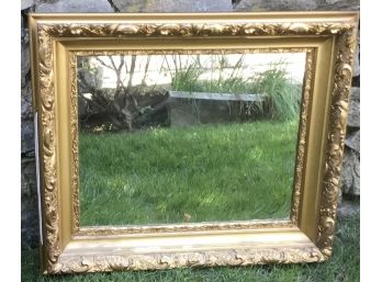 Antique Gold Gilded Hanging Mirror