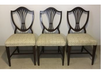 Antique Trio Shield Back Mahogany Chairs