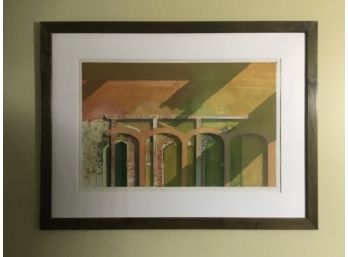 Pentimento Large Colorful Print, Signed Denner Olson