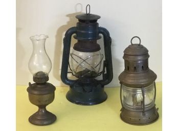 Vintage Trio Of Lanterns