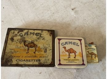 Camel Cigarettes Lighter And Tins