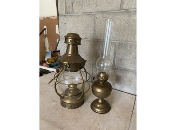 2 Antique Oil Lanterns