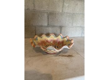 Mackenzie Childs Painted Serving Bowl