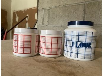 Mid Century Ceramic Flour Jars