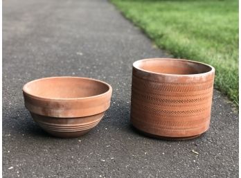 Two Terra- Cotta Planter Pots