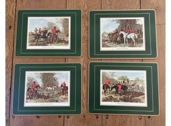 Set Of 4 J. F. Herring English Fox Hunting  Pimpernel Place Mats- England