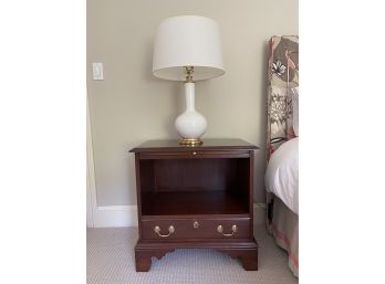 Harden Bedside Table W Lower Shelf, Drawer & Pull Out Tray