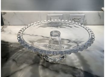 Glass Beaded Edge Pedestal Cake Stand