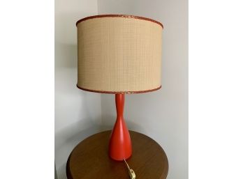 Kastrup Glas Lamp 1960 Midcentury Modern Like Coral/ Red Gold Lamp