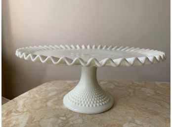 Milk Glass Cake Platter