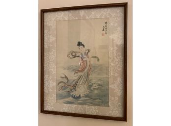 Matted Artwork Of Asian Woman