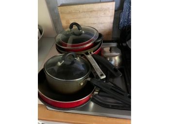 Assorted Cookware & Chopping Board