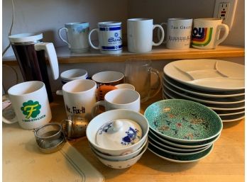 Lot Of Assorted Mugs And Dishes (30 Pieces)