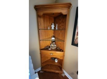 Oak Corner Hutch