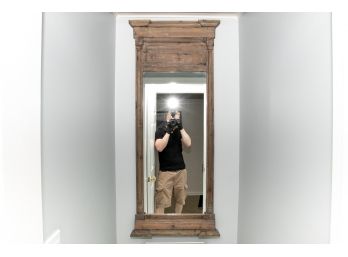Lillian August Reclaimed Wood Pier-Style Mirror
