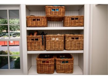 Collection Of 8 Wicker Baskets