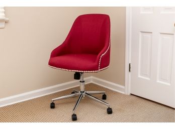 Contemporary Red Upholstered Desk Chair