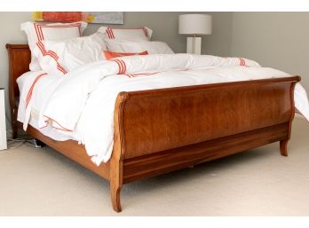 King-Size Ethan Allen Mahogany Sleigh Bed