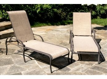 Pair Of Reclining Patio Lounge Chairs