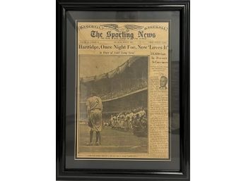 Framed 1948 Issue Of The Sporting News