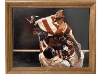 Rocky/Sylvester Stallone Autographed Photo (Flag)