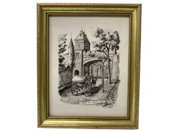 Framed 'La Porte St. Louis Que', By Joachim