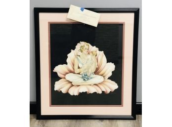 Original Plate Lithograph By Anne Lan, 'Femme Fleur'