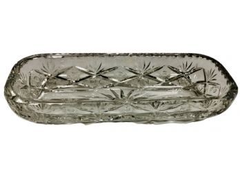 Pressed Glass Relish Dish