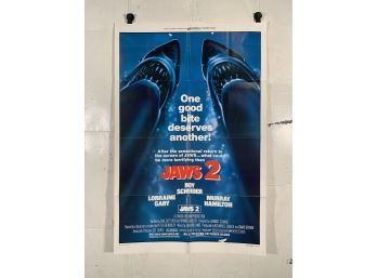 Jaws 2 1980 Vintage Folded One Sheet Movie Poster