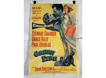 Green Fire 1954 Vintage Folded One Sheet Movie Poster