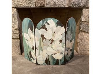 Jill Troutman Hand Painted 3-panel Fireplace Decorative Cover