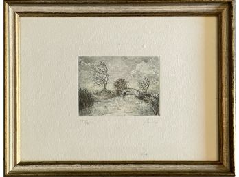 'Brucke'- Vintage Framed Original Etching By J.P. Moro - Numbered And Pencil Signed