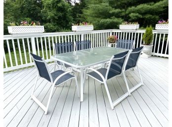 Patio Glass Top Table And Chair Set