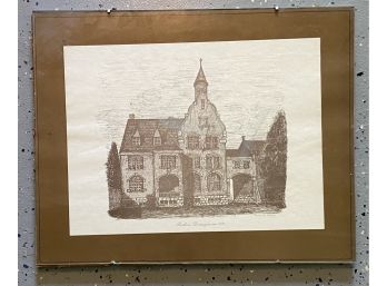 'Rathaus Dormagen Um 1920' Print - Pencil Signed, Dated, And Numbered By Artist