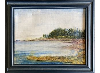 Oil On Canvas Of Maine Coastline