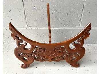 Large Chinese Carved Plate Display Stand