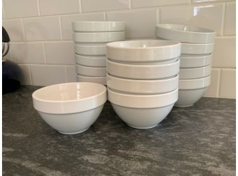 Williams Sonoma Essential White Bowls-Lot Of 16